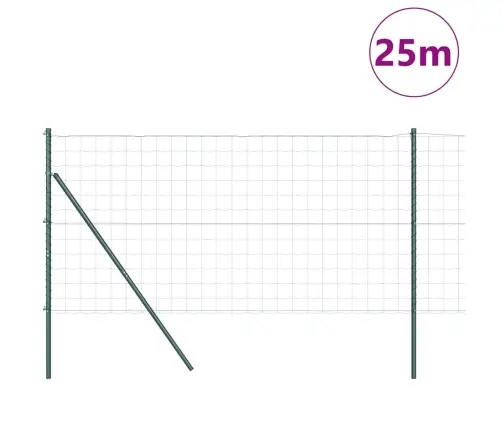 Tvora Su Stulpais Žalia 1 X 25 M Plienas