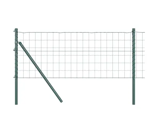 Eiropas Žogs Ar 13 Balstiem 0.6X50 M Cinkota Tērauda Zaļais Vidaxl