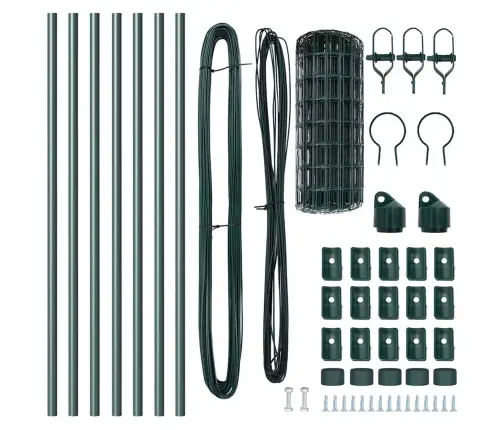 Tvora Su Stulpais Žalia 0.6 X 10 M Plienas