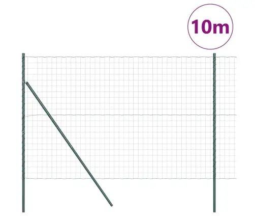 Euro Žogs 2 Gabali Zaļš Metāls 10 X 1.5 M Izturīgs Euro Žogs Vidaxl