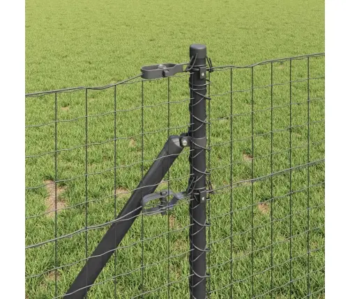 Eiropas Žogs Ar 7 Stabiem 0.4X10 M Cinkotā Tērauda Pelēks Vidaxl