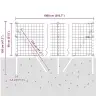 Tvora Su Stulpais Pilka 0.8 X 10 M Plienas