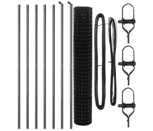 Tvora Su Stulpais Pilka 1.5 X 10 M Plienas