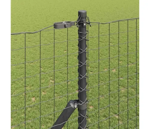 Eiropas Žogs Ar 7 Stabiem 1.6X10 M Cinkots Tērauds Pelēks Vidaxl