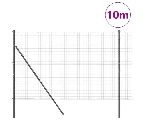 Eiropas Žogs Ar 7 Statņiem 1.6X10 M Cinkots Tērauds Pelēks Vidaxl