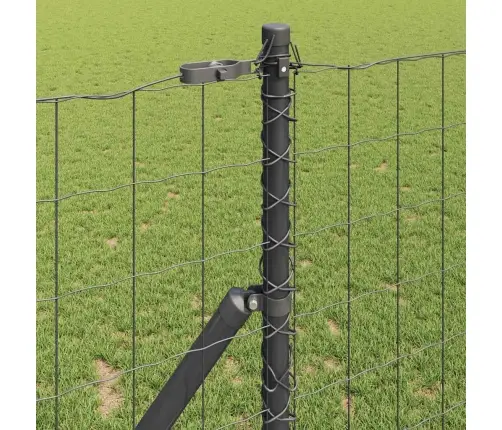 Eiropas Žogs Ar 7 Stabiem 1.2X10 M Cinkots Tērauds Pelēks Vidaxl