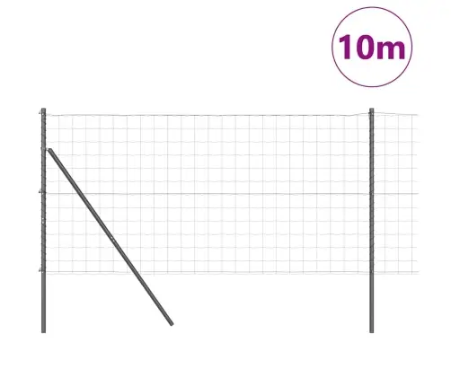 Tvora Su Stulpais Pilka 1,4 X 10 M Plienas Ir Pvc