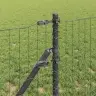 Eiropas Žogs Ar 13 Stabiem 0.6X25 M Cinkots Tērauds Pelēks Vidaxl