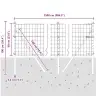 Eiropas Žogs Ar 13 Stabiem 0.6X25 M Cinkots Tērauds Pelēks Vidaxl