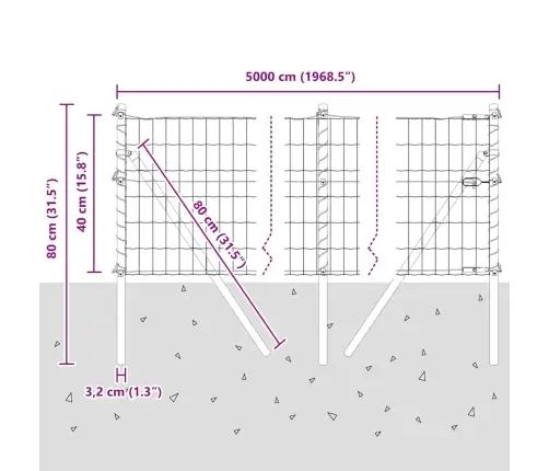 Aed Koos Postidega Hall 0.4 X 50 M Teras