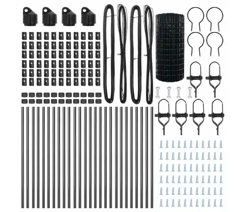 Tvora Su Stulpais Pilka 0,6 X 50 M Plienas Ir Pvc