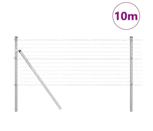 Eiropas Žogs Ar 7 Stabiem 0.6X10 M Cinkots Tērauds Vidaxl