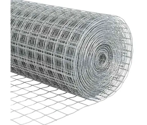 Aed Koos Postiga Hõbedane 1,2 X 10 M Terased Ja Pvc