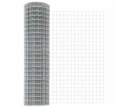 Aed Koos Postiga Hõbedane 1,2 X 10 M Terased Ja Pvc