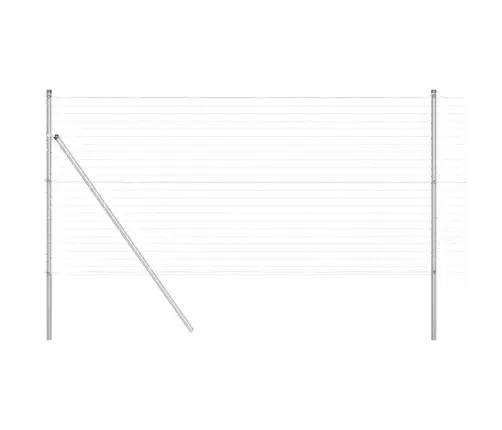 Aed Koos Postiga Hõbedane 1,2 X 10 M Terased Ja Pvc