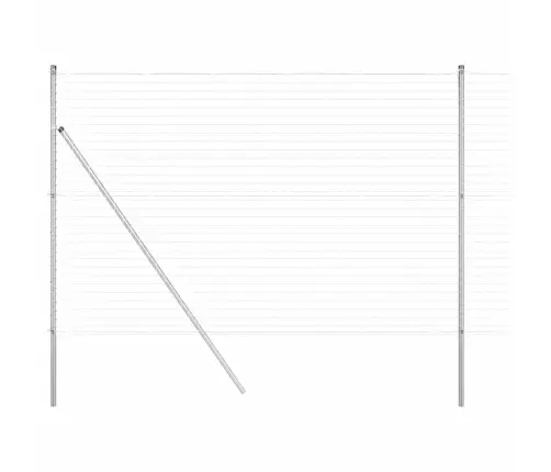 Aed Koos Postidega Hõbedane 1.5 X 10 M Teras