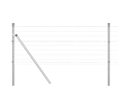 Tvora Su Stulpais Sidabro 0.4 X 10 M Plienas