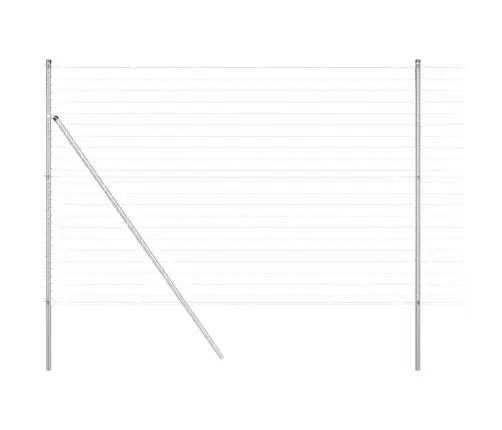 Aed Koos Postidega Hõbedane 1.5 X 10 M Teras