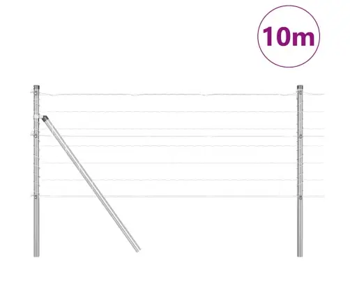 Aed Koos Postiga Hõbedane 0,8 X 10 M Terased Ja Pvc