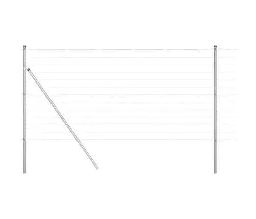 Aed Koos Postidega Hõbedane 1.2 X 10 M Teras Aed Koos Postidega Hõbedane 1.2 X 10 M Teras