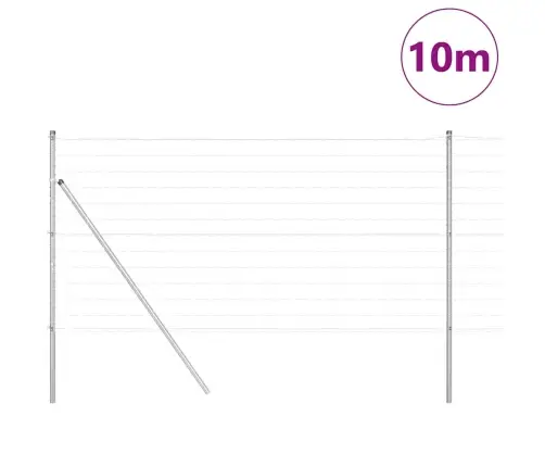 Aed Koos Postiga Hõbedane 1 X 10 M Terased Ja Pvc