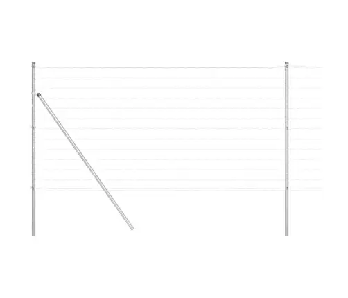 Tvora Su Stulpais Sidabro 1,4 X 10 M Plienas Ir Pvc