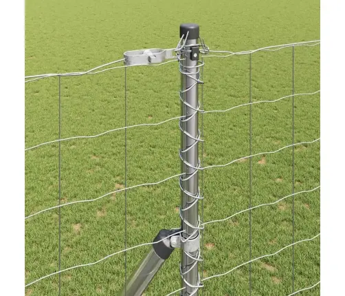 Aed Koos Postiga Hõbedane 1,5 X 10 M Terased Ja Pvc