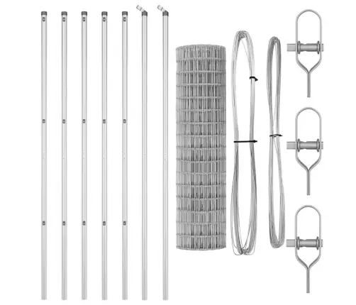 Aed Koos Postiga Hõbedane 1 X 25 M Terased Ja Pvc