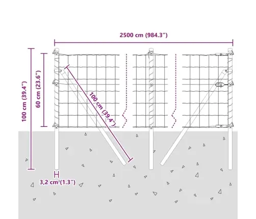 Aed Koos Postiga Hõbedane 0,6 X 25 M Terased Ja Pvc