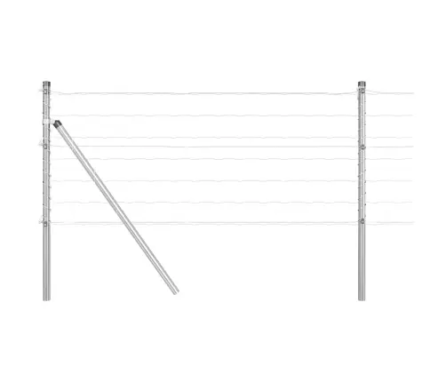 Eiropas Žogs Ar 13 Stabiem 0.6X25 M Cinkots Tērauds Vidaxl