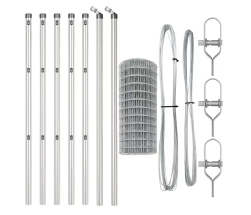 Aed Koos Postidega Hõbedane 0.8 X 25 M Teras