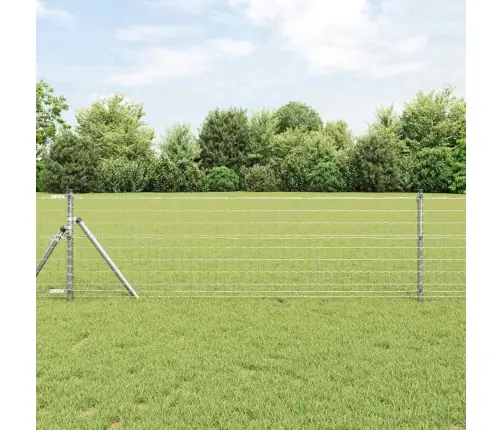 Tvora Su Stulpais Sidabro 0,4 X 50 M Plienas Ir Pvc