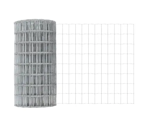 Tvora Su Stulpais Sidabro 0,4 X 50 M Plienas Ir Pvc