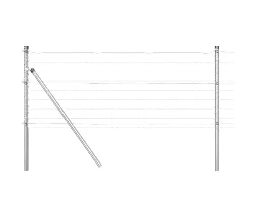 Tvora Su Stulpais Sidabro 0,4 X 50 M Plienas Ir Pvc