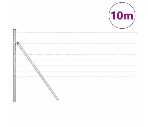 Aed Koos Postiga Hõbedane 0,6 X 10 M Terased Ja Pvc