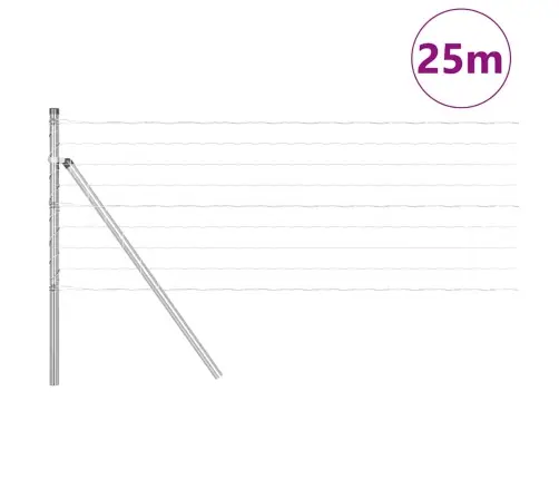 Tvora Su Stulpais Sidabro 0.8 X 25 M Plienas