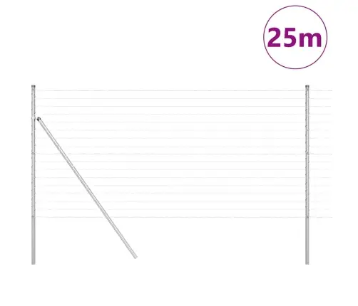 Aed Koos Postidega Hõbedane 1.2 X 25 M Teras
