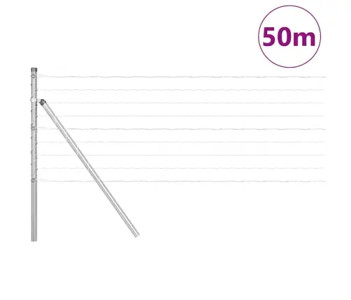 Tvora Su Stulpais Sidabro 0.6 X 50 M Plienas