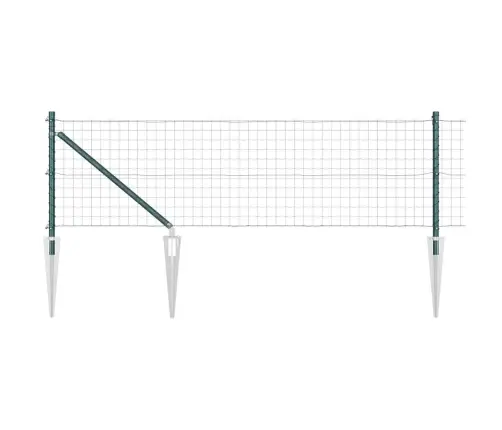 Vidaxl Euro Žogs Ar 7 Nagu Mietiem 0.8X10 M Cinkots Tērauds Zaļš