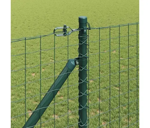 Eiropas Žogs Ar 7 Piezemētajiem Stabiem 1X10 M Cinkots Tērauds Zaļš Vidaxl