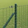 Euro Fence Ar 7 Izciļņu Stabiem 1.4X10 M Cinkota Tērauda Zaļš Vidaxl