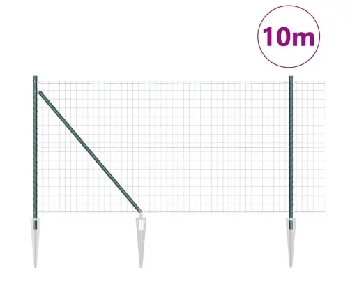 Tvora Su Stulpais Žalia 1 X 10 M Plienas