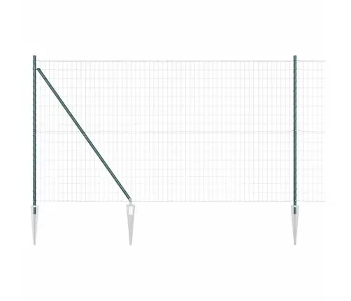 Euro Žogs Ar 7 Asu Balstiem 1.6X10 M Cinkots Tērauds Zaļš Vidaxl