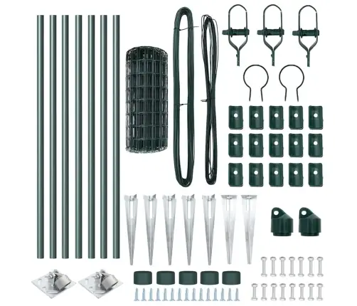 Tvora Su Stulpais Žalia 0.8 X 10 M Plienas