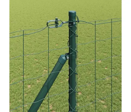 Eiropas Žogs Ar 7 Stabiem 1.5X10 M Galvanizēts Tērauds Zaļš Vidaxl