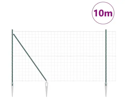 Tvora Su Stulpais Žalia 1.6 X 10 M Plienas