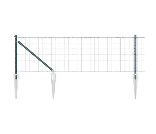 Eiropas Žogs Ar 13 Punkta Fiksētājiem 0.8X25 M Cinkota Tērauda Zaļš Vidaxl Eiropas Žogs Ar 13 Punkta Fiksētājiem 0.8X25 M Cinkota Tērauda Zaļš Vidaxl