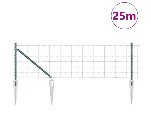 Tvora Su Stulpais Žalia 0.8 X 25 M Plienas