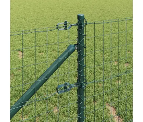 Eiropas Žogs Ar 13 Spirālveida Stabiem 0,6X50 M Cinkots Tērauds Zaļš Vidaxl