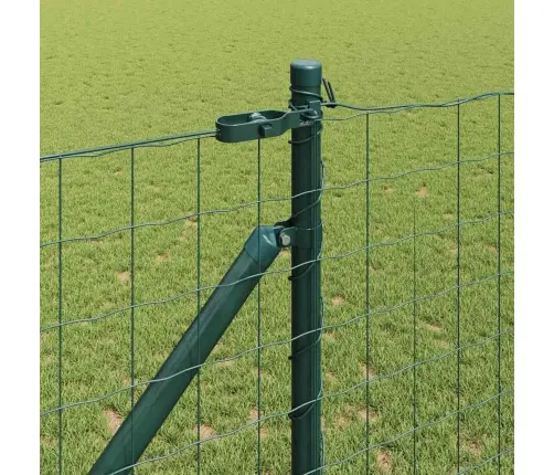 Eiropas Žogs Ar 7 Spiķu Postiem 1.2X10 M Galvanizēts Tērauds Zaļš Vidaxl